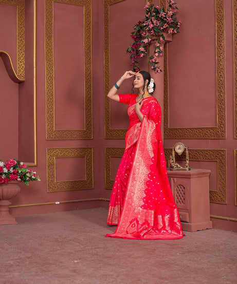 Soft Silk Banarasi Jari Work Beautiful Designer Sari With Blouse