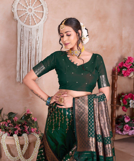 Traditional Wear Designer Soft Silk Banarasi Sari With Blouse