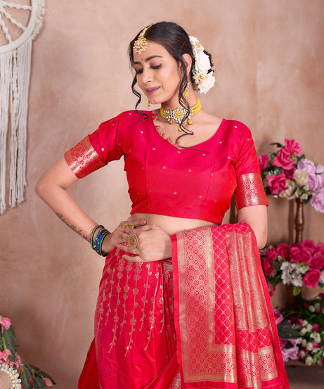 Traditional Wear Designer Soft Silk Banarasi Sari With Blouse