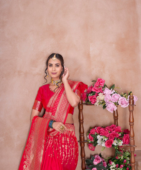 Traditional Wear Designer Soft Silk Banarasi Sari With Blouse