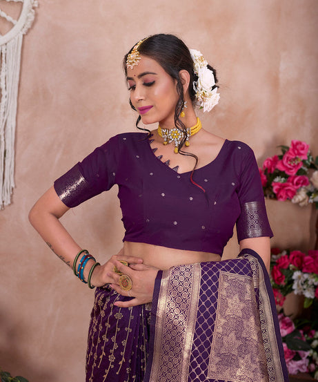 Traditional Wear Designer Soft Silk Banarasi Sari With Blouse