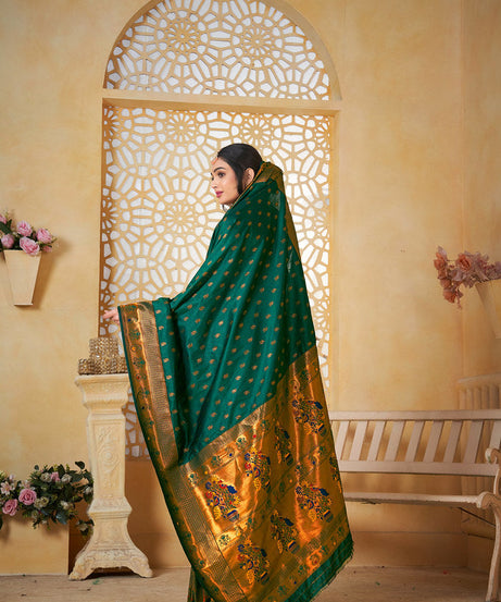 Soft Silk Saree Weaving Banarasi Jari Work Sari With Blouse