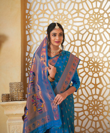 Soft Silk Saree Weaving Banarasi Jari Work Sari With Blouse