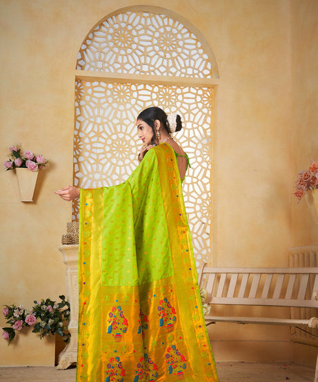 Soft Silk Saree Weaving Banarasi Jari Work Sari With Blouse