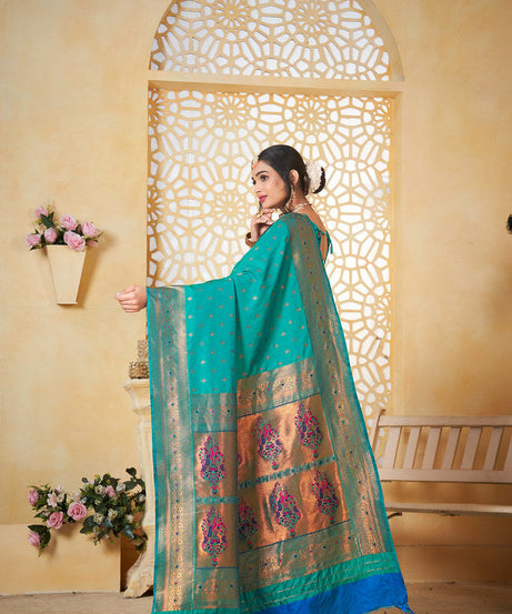 Soft Silk Saree Weaving Banarasi Jari Work Traditional Sari With Blouse