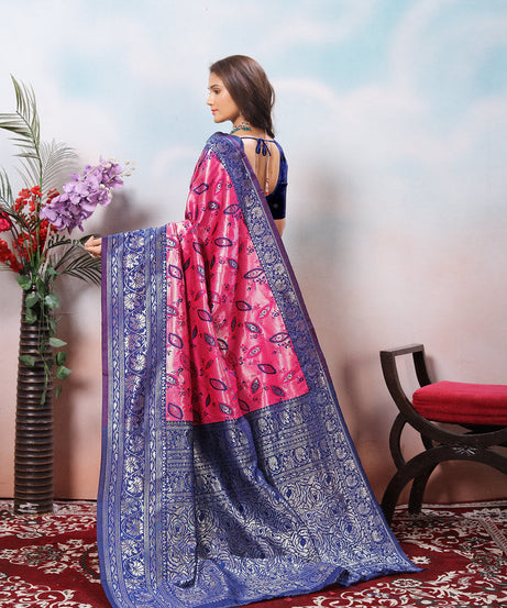 Kanjiwaram Silk Saree With Rich Pallu Designer Sari With Blouse