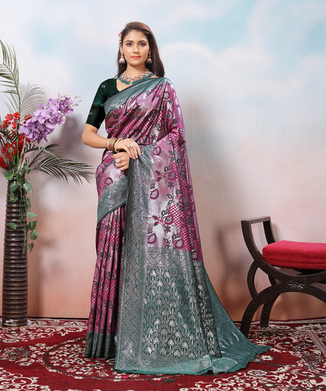 Kanjiwaram Silk Saree With Rich Pallu Designer Sari With Blouse