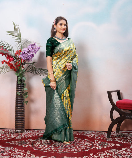 Kanjiwaram Silk Saree With Rich Pallu Designer Sari With Blouse