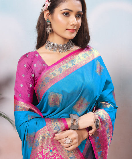 Traditional Wear Beautifull Soft Silk Saree, Wedding Wear Sari With Blouse