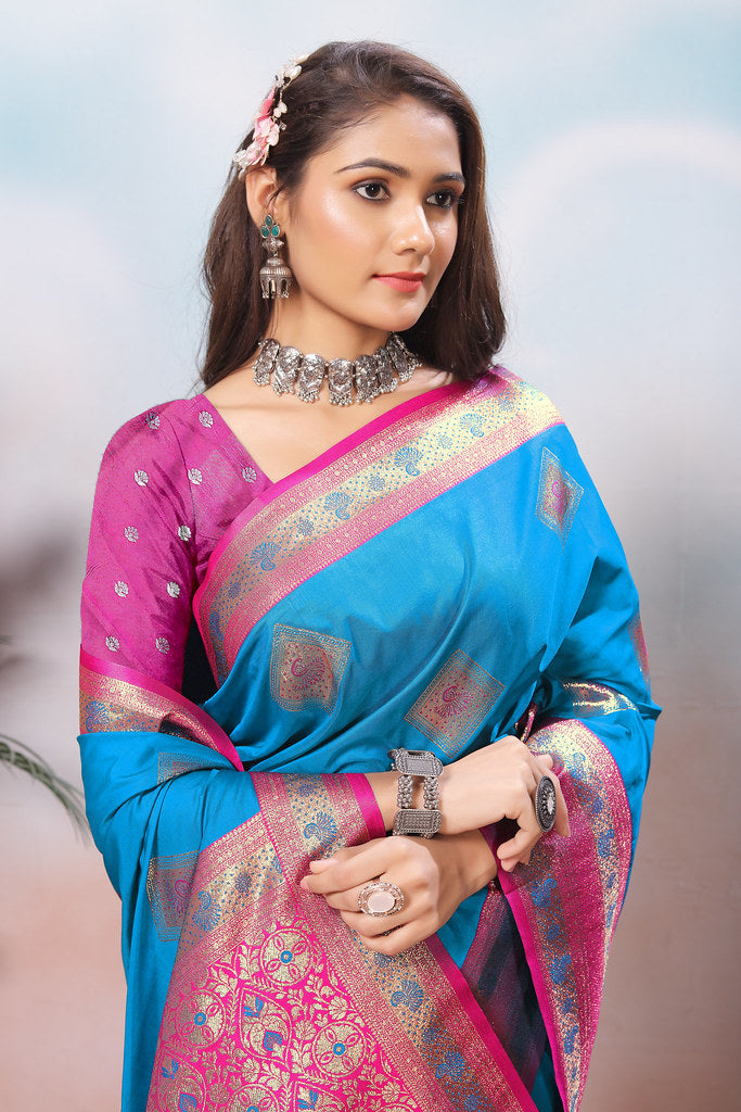 Traditional Wear Beautifull Soft Silk Saree, Wedding Wear Sari With Blouse