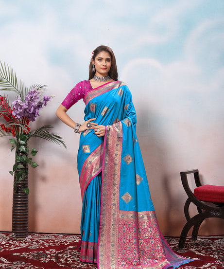 Traditional Wear Beautifull Soft Silk Saree, Wedding Wear Sari With Blouse
