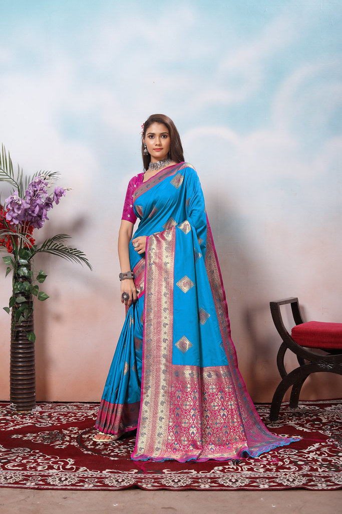 Traditional Wear Beautifull Soft Silk Saree, Wedding Wear Sari With Blouse