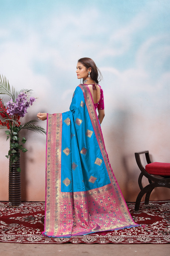 Traditional Wear Beautifull Soft Silk Saree, Wedding Wear Sari With Blouse