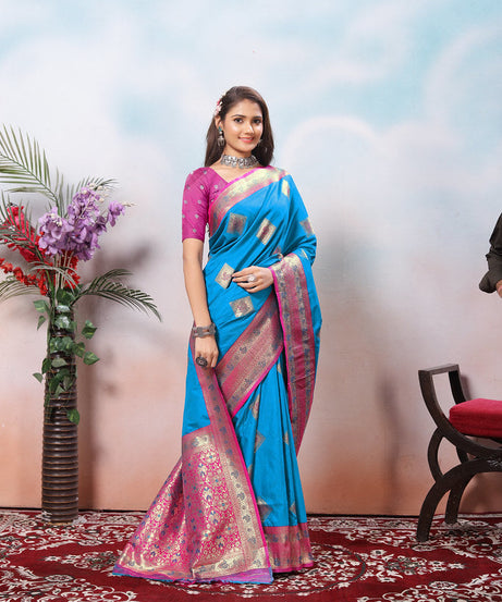 Traditional Wear Beautifull Soft Silk Saree, Wedding Wear Sari With Blouse