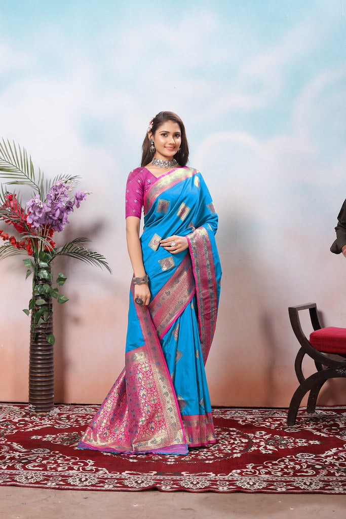 Traditional Wear Beautifull Soft Silk Saree, Wedding Wear Sari With Blouse