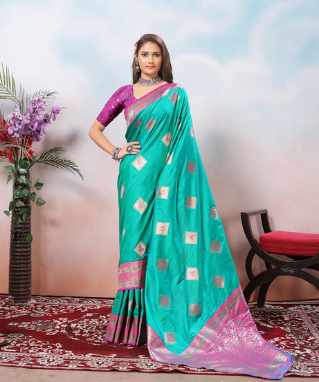 Traditional Wear Beautifull Soft Silk Saree, Wedding Wear Sari With Blouse