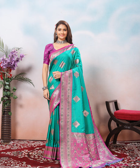 Traditional Wear Beautifull Soft Silk Saree, Wedding Wear Sari With Blouse