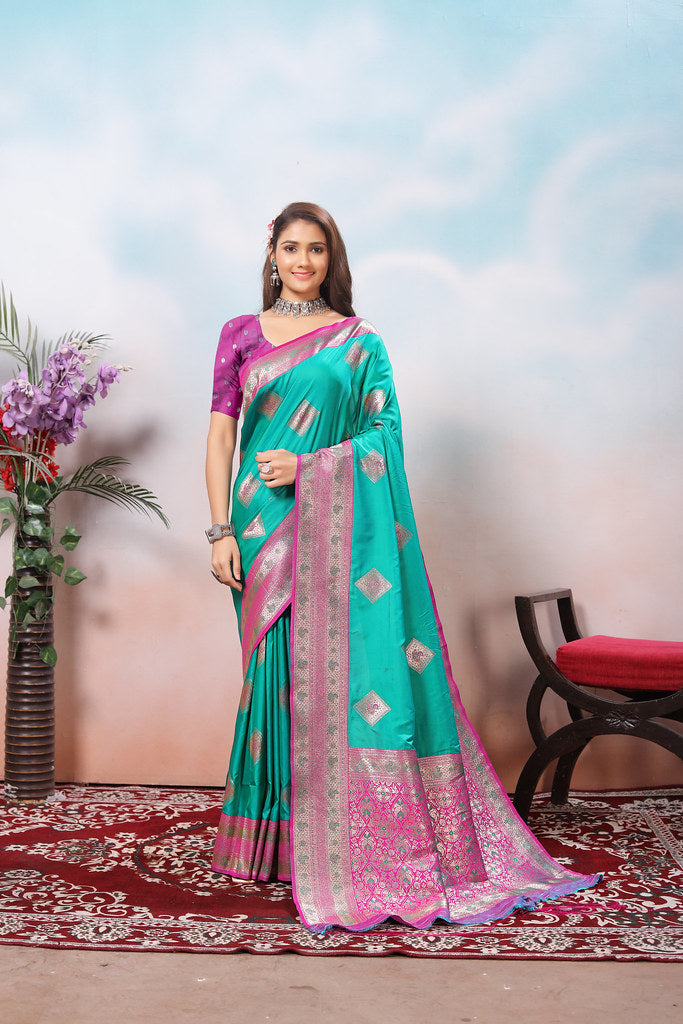 Traditional Wear Beautifull Soft Silk Saree, Wedding Wear Sari With Blouse