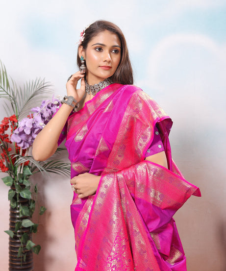Traditional Wear Beautifull Soft Silk Saree, Wedding Wear Sari With Blouse
