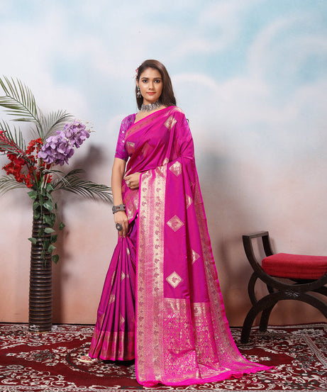 Traditional Wear Beautifull Soft Silk Saree, Wedding Wear Sari With Blouse