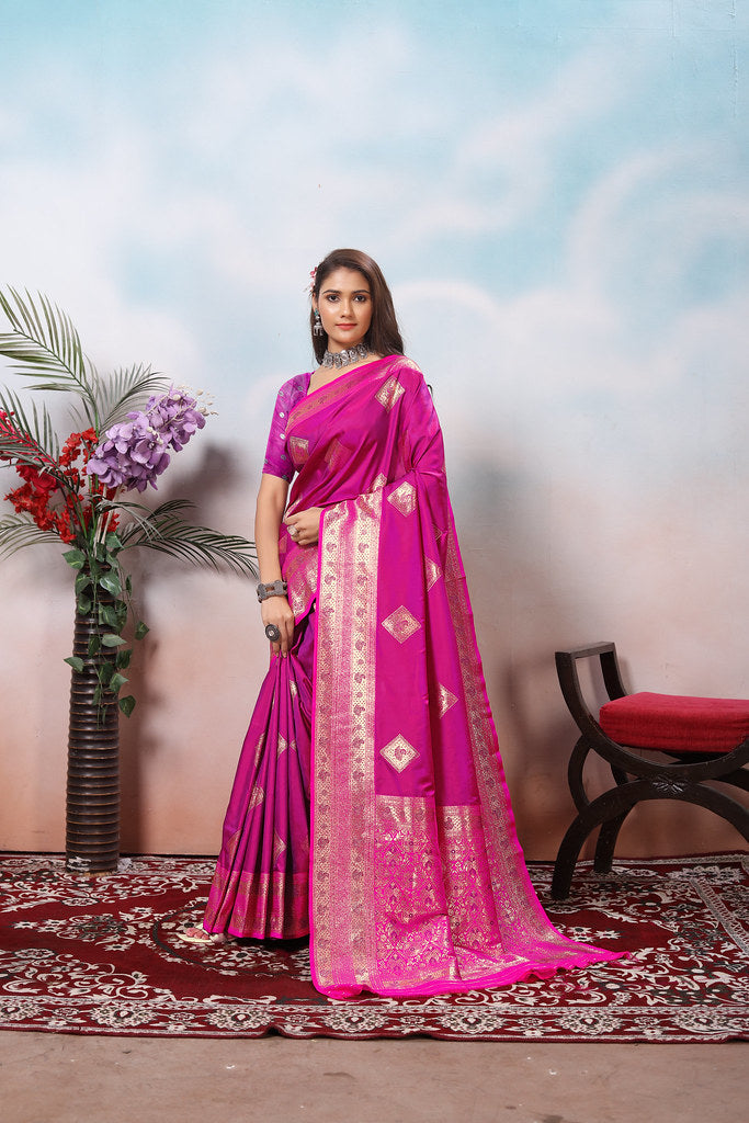 Traditional Wear Beautifull Soft Silk Saree, Wedding Wear Sari With Blouse