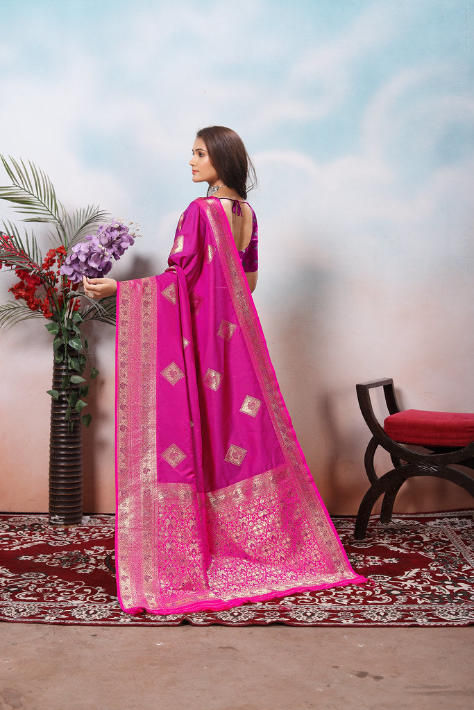 Traditional Wear Beautifull Soft Silk Saree, Wedding Wear Sari With Blouse