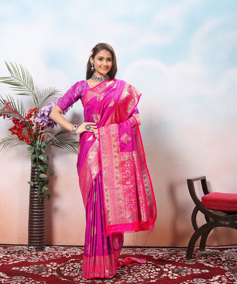 Traditional Wear Beautifull Soft Silk Saree, Wedding Wear Sari With Blouse