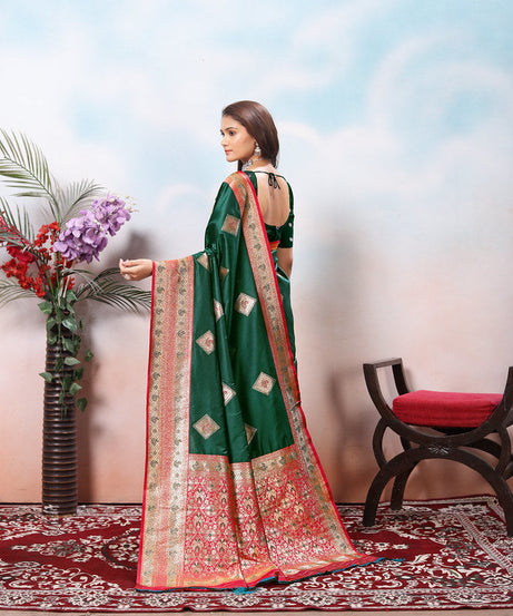 Traditional Wear Beautifull Soft Silk Saree, Wedding Wear Sari With Blouse
