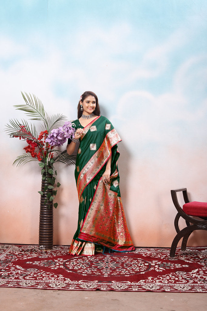 Traditional Wear Beautifull Soft Silk Saree, Wedding Wear Sari With Blouse