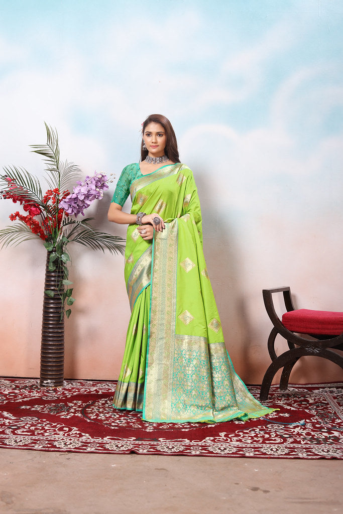 Traditional Wear Beautifull Soft Silk Saree, Wedding Wear Sari With Blouse