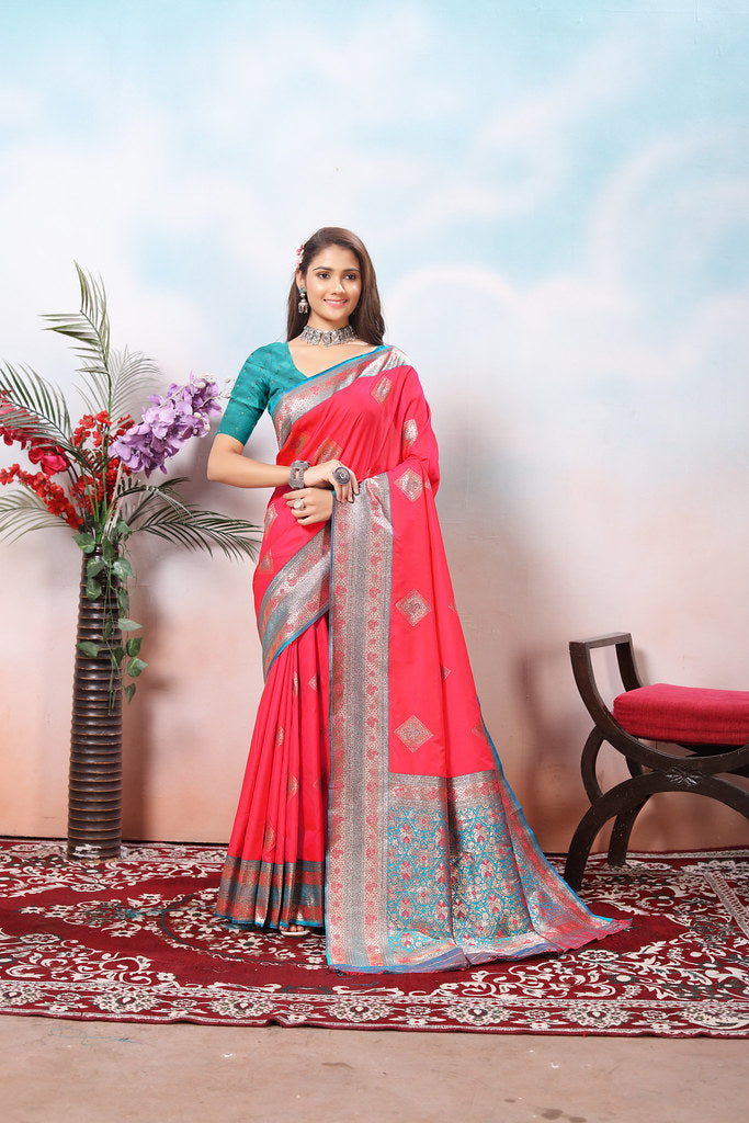 Traditional Wear Beautifull Soft Silk Saree, Wedding Wear Sari With Blouse
