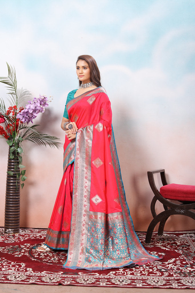 Traditional Wear Beautifull Soft Silk Saree, Wedding Wear Sari With Blouse