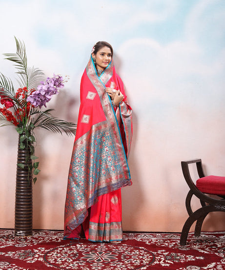 Traditional Wear Beautifull Soft Silk Saree, Wedding Wear Sari With Blouse