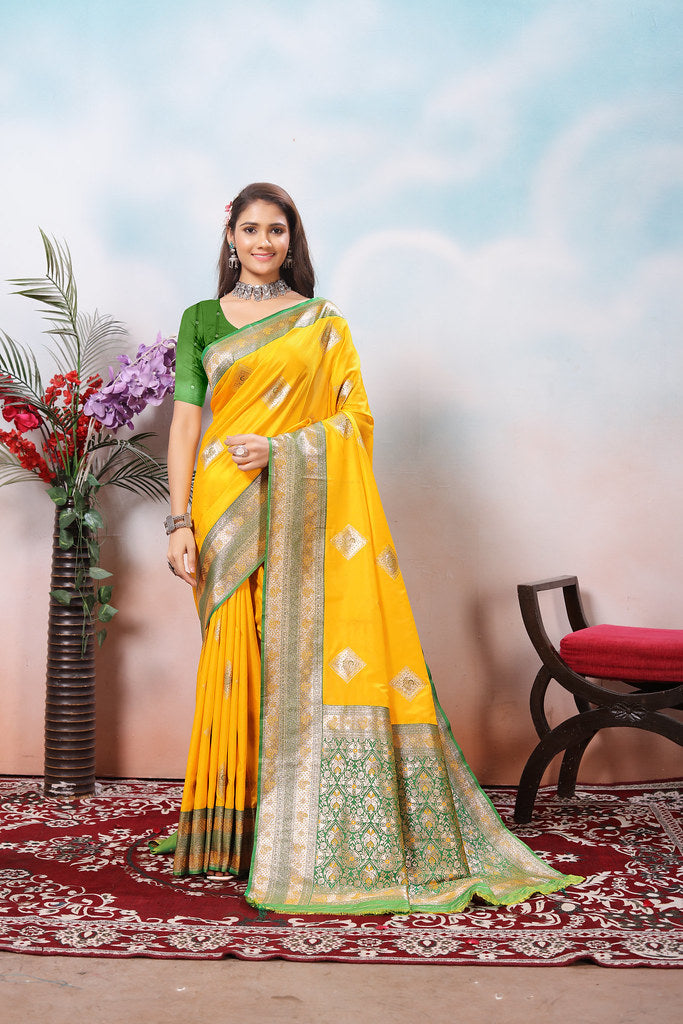 Traditional Wear Beautifull Soft Silk Saree, Wedding Wear Sari With Blouse