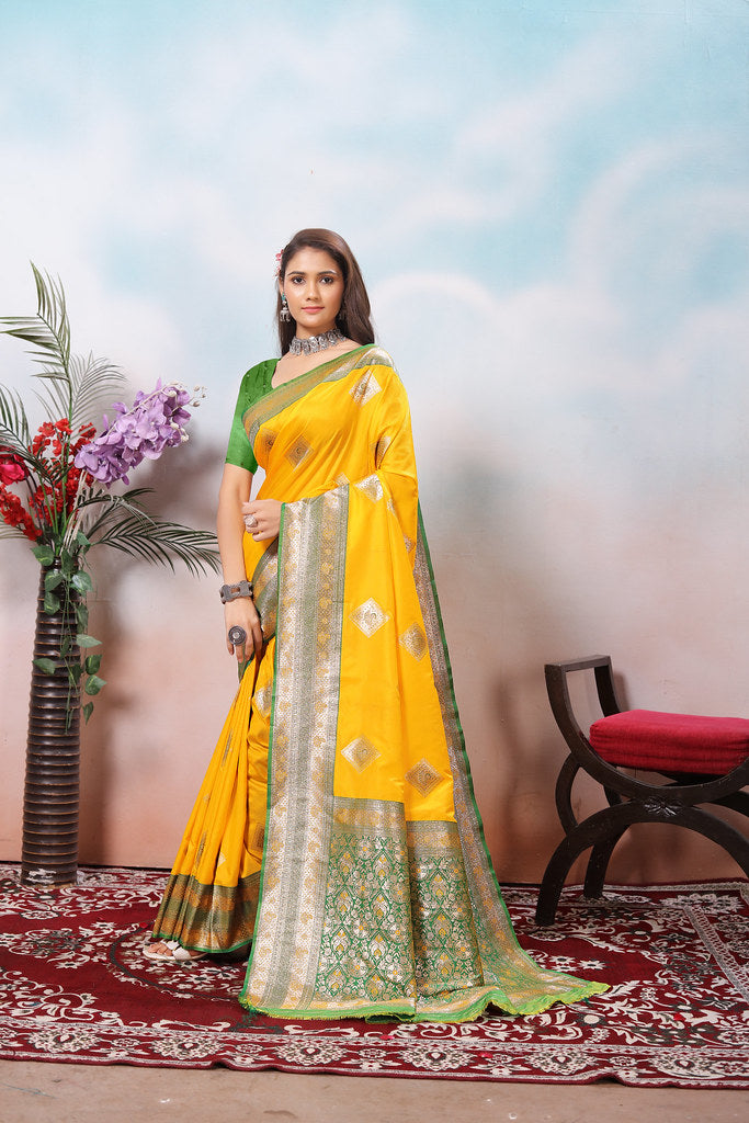 Traditional Wear Beautifull Soft Silk Saree, Wedding Wear Sari With Blouse