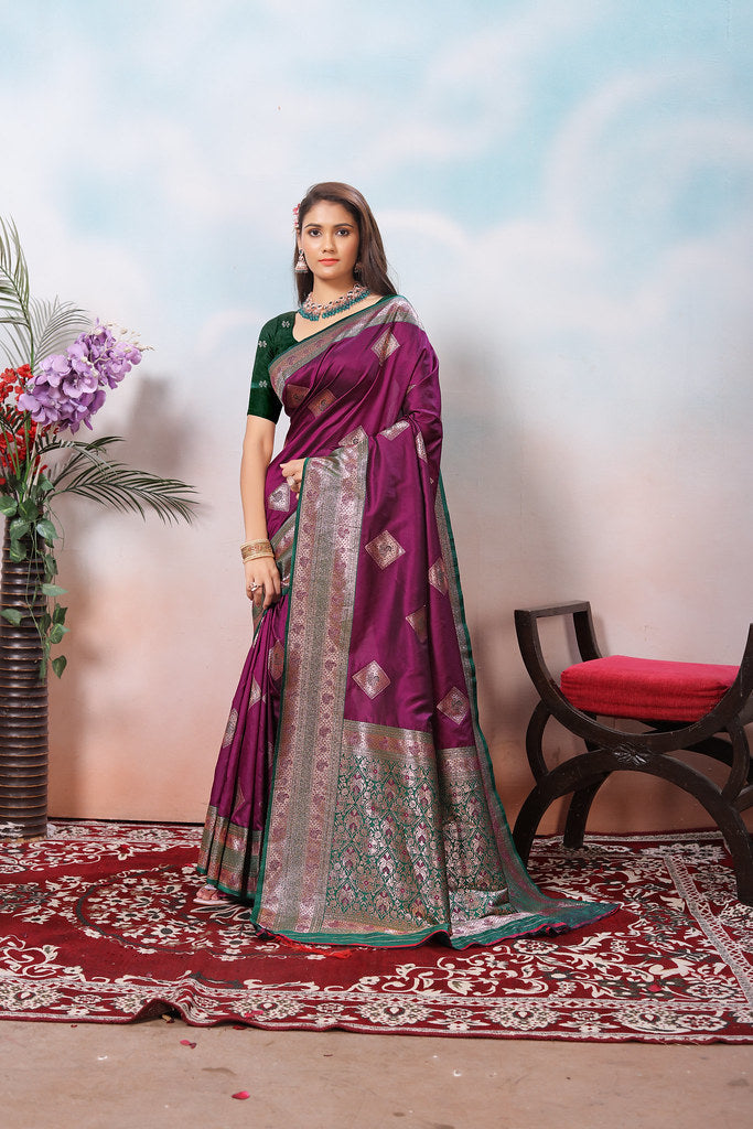 Traditional Wear Beautifull Soft Silk Saree, Wedding Wear Sari With Blouse