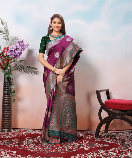 Traditional Wear Beautifull Soft Silk Saree, Wedding Wear Sari With Blouse