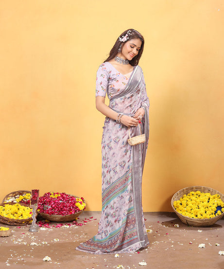 Soft Bamber Weaving Rich Pallu Saree Traditional Wear Sari With Blouse