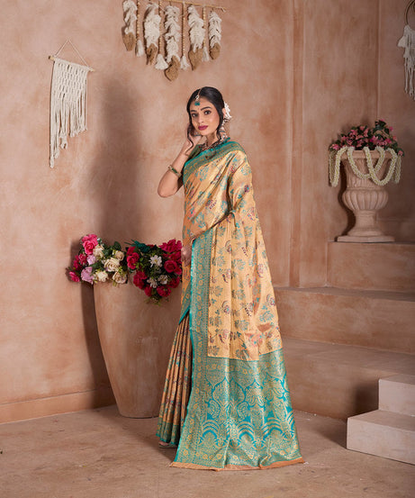 Pure Tissue Trditional Wear Sari , Wedding Festival Saree With Blouse