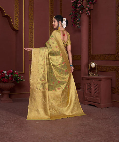 Traditional Pure Tissue Saree, Festival Designer Printed Saree With Blouse