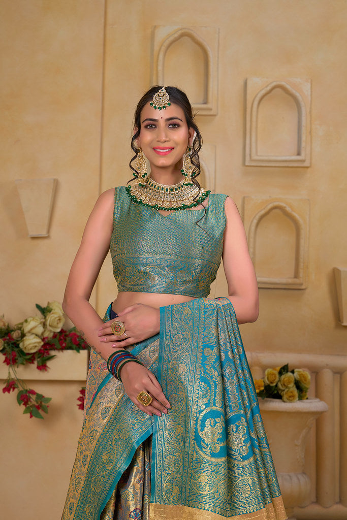 Traditional Wear Elegant Designer Saree, Pure Tissue Sari With Blosue