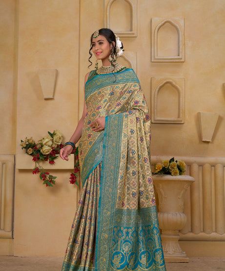 Traditional Wear Elegant Designer Saree, Pure Tissue Sari With Blosue
