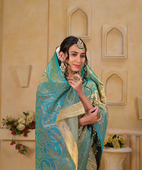 Traditional Wear Elegant Designer Saree, Pure Tissue Sari With Blosue