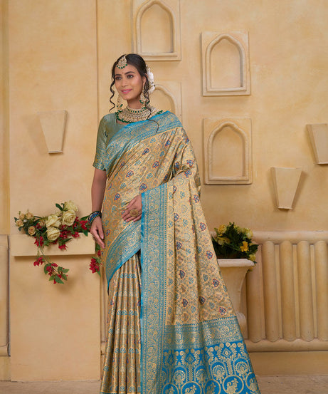 Traditional Wear Elegant Designer Saree, Pure Tissue Sari With Blosue