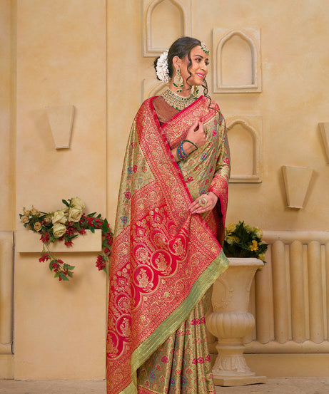 Traditional Wear Elegant Designer Saree, Pure Tissue Sari With Blosue