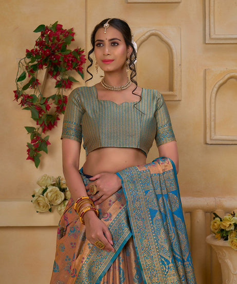 Traditional Wear Designer Pure Tissue Saree With Blouse