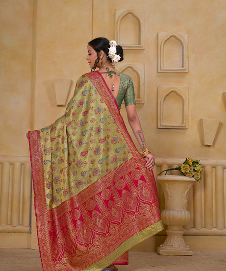 Traditional Wear Designer Pure Tissue Saree With Blouse