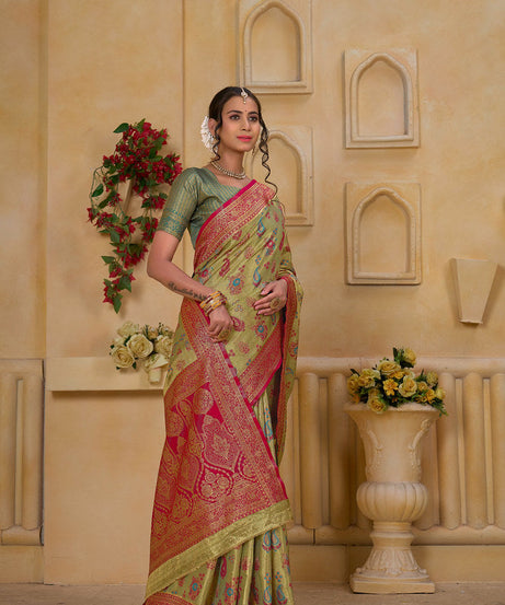 Traditional Wear Designer Pure Tissue Saree With Blouse