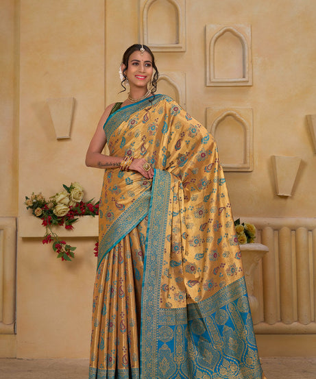 Traditional Wear Designer Pure Tissue Saree With Blouse