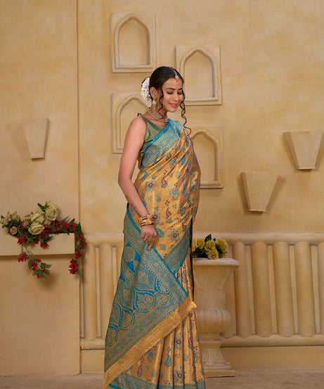 Traditional Wear Designer Pure Tissue Saree With Blouse